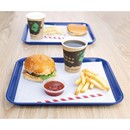 Plateau fast food en plastique Olympia Kristallon bleu
